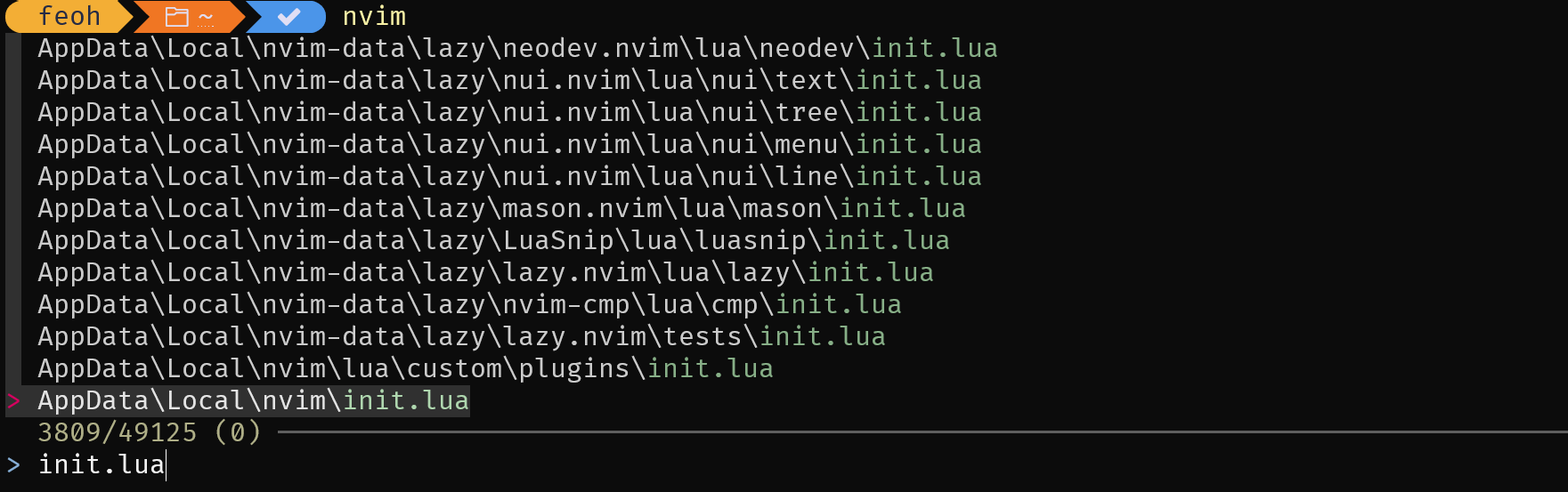 Edit my init.lua file